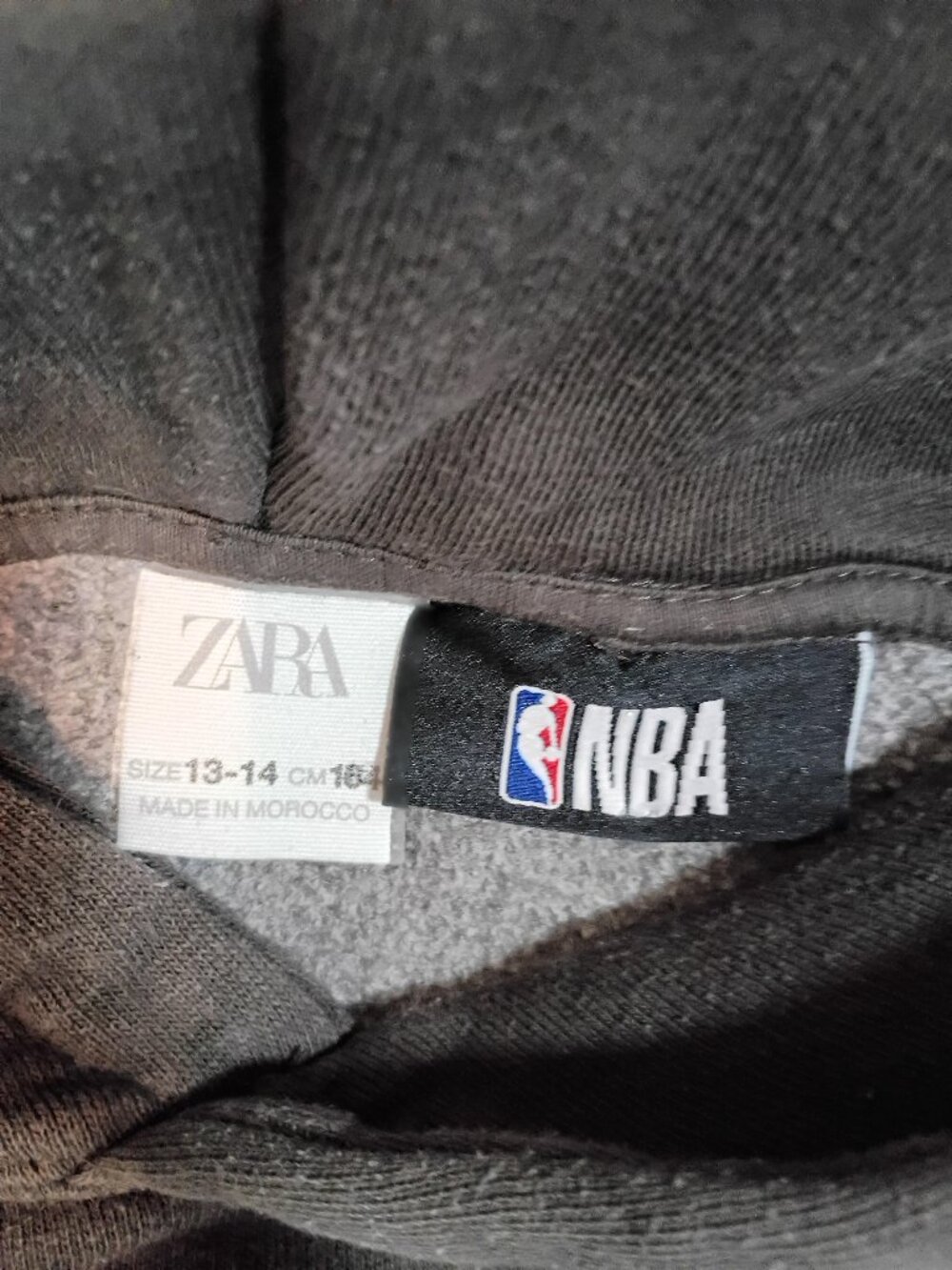 Zara Kids/Hoodie/Youth 13-14/Gray NBA Graphic Pullover Streetwear Basketball Urb - Picture 3 of 7